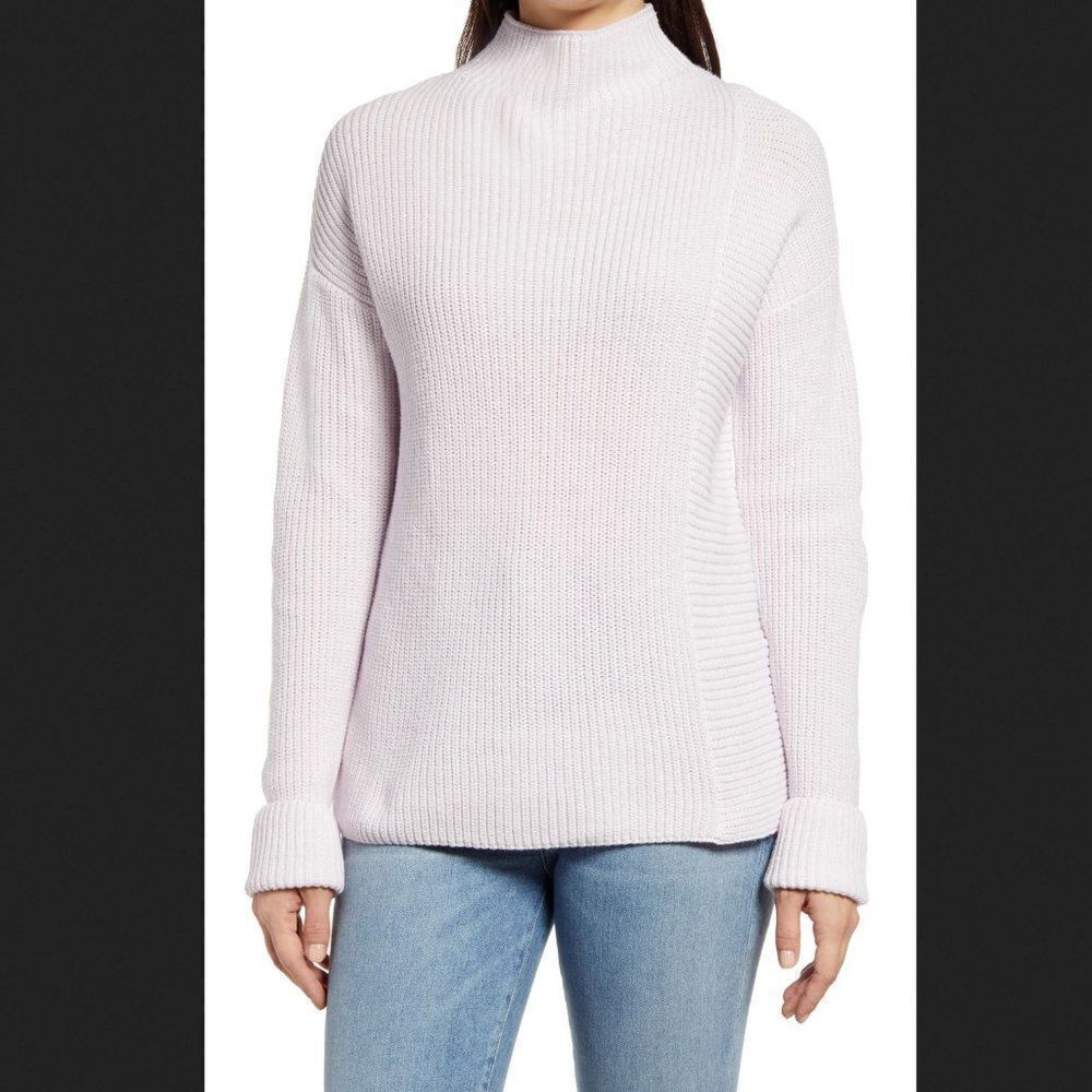 Caslon Pink Mock Neck Sweater‎
